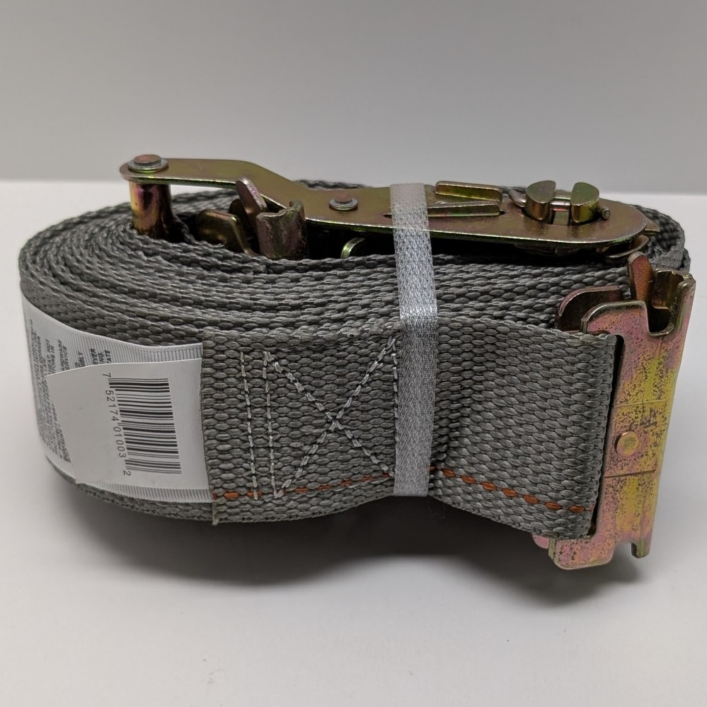 Pacific Cargo Control Ratchet Strap 2x16 WLL 1000 lbs. GRAY