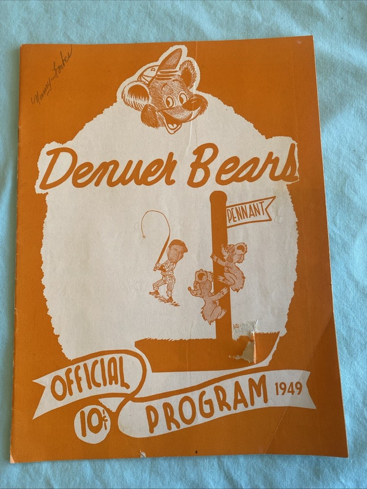 Denver Bears 1949 Program Scored