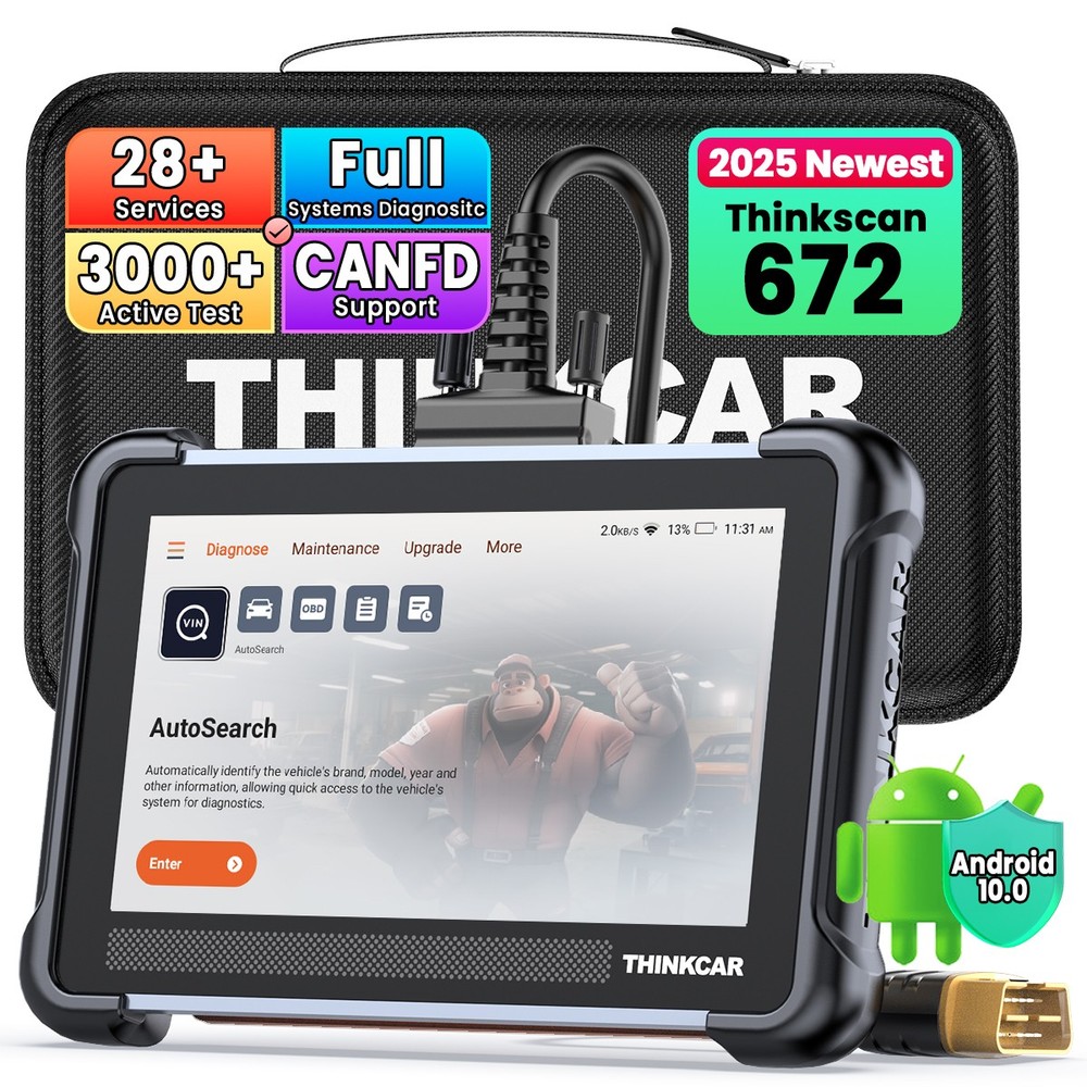 ThinkScan 689/689BT/672 Car Diagnostic Scanner OBD2 Scan Tool Active Test