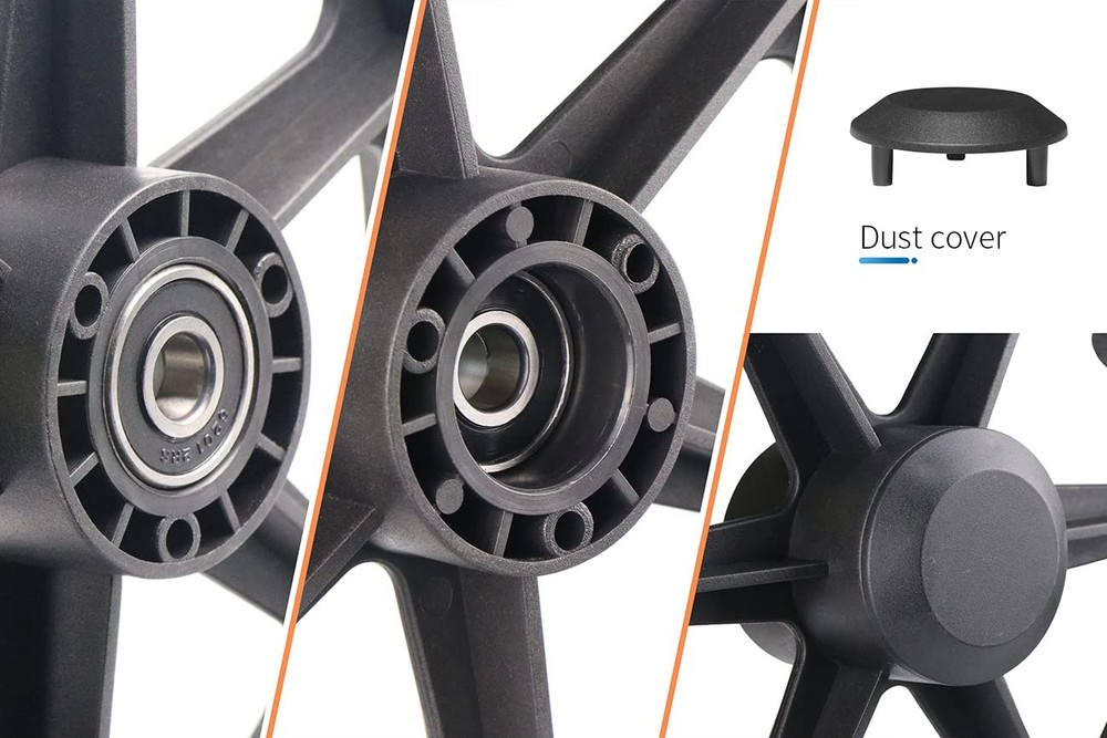 Wheelchair Wheels Assembly Pair 12" Rear Gray Solid Tire Replacement