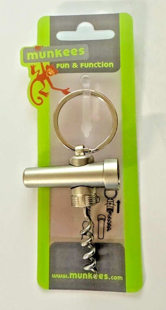 Munkees Keychain Corkscrew Bottle Opener