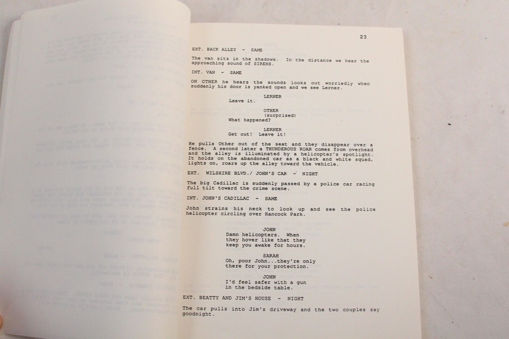 In The Night Screenplay Script Jeb Stuart 20th Century Fox Dec 16 1988