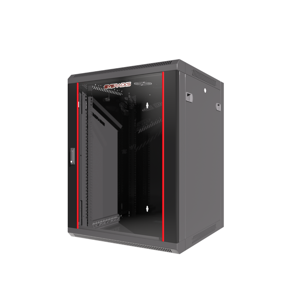 Server Rack 15U Wall Mount Cabinet Locking Networking Data Enclosure - 18-inch D