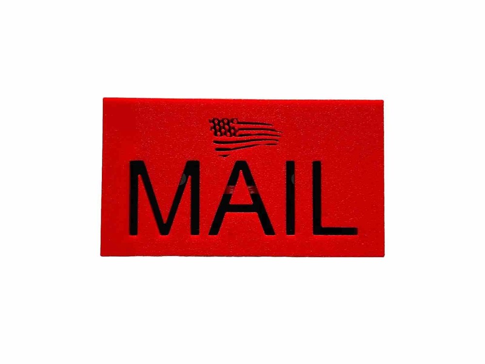 Flag + Mail Mailbox Red Flag Solution Universal Front Mount Mail Replacement Out