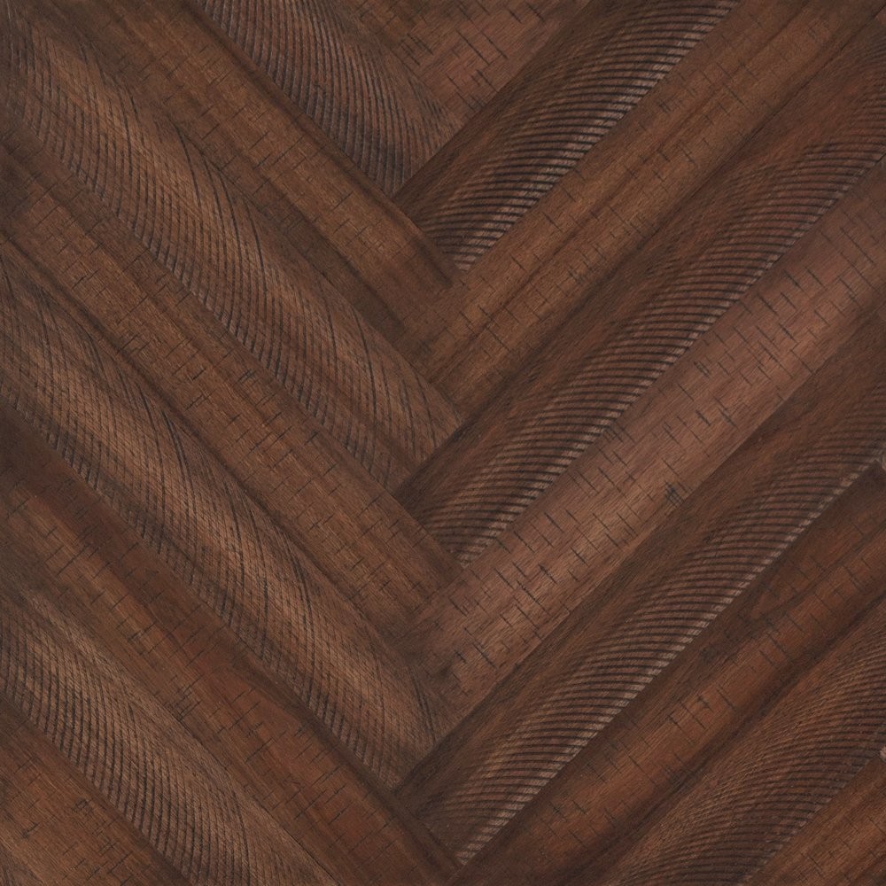 Fairview Transitional Herringbone Distressed Acacia Coffee Table