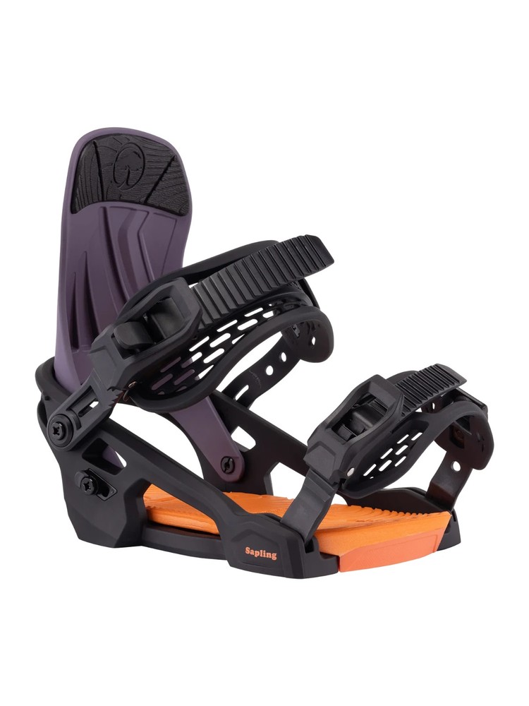 Arbor Sapling Snowboard Bindings - Kids - 2026 - Small / Black/Violet