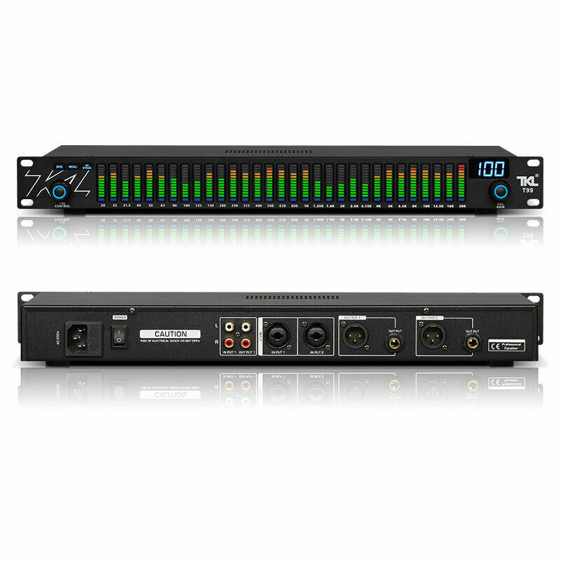 TKL T99 Panel Digital Equalizer EQ Audio Equalizer Spectrum Display For KTV