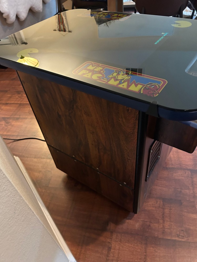 Vintage MS PAC-MAN ARCADE MACHINE COCKTAIL TABLE -restored with extra games