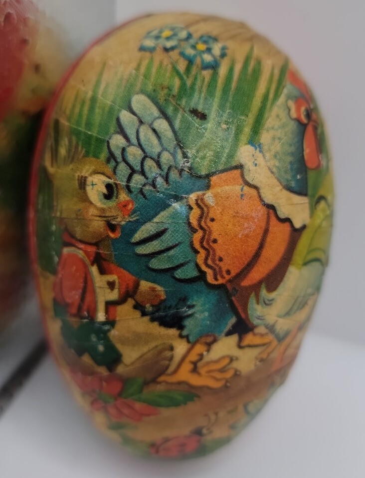 West German Easter Egg Candy Container 3" Vintage.