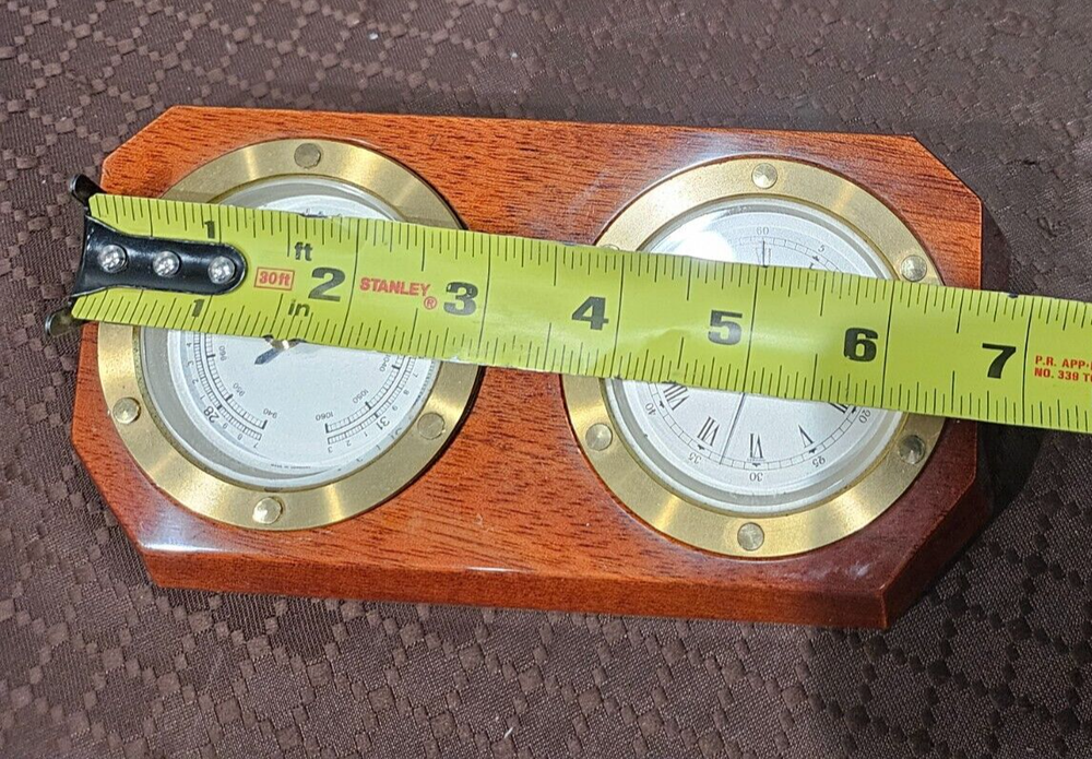 Neiman Marcus Desk Clock And Barometer AS-IS