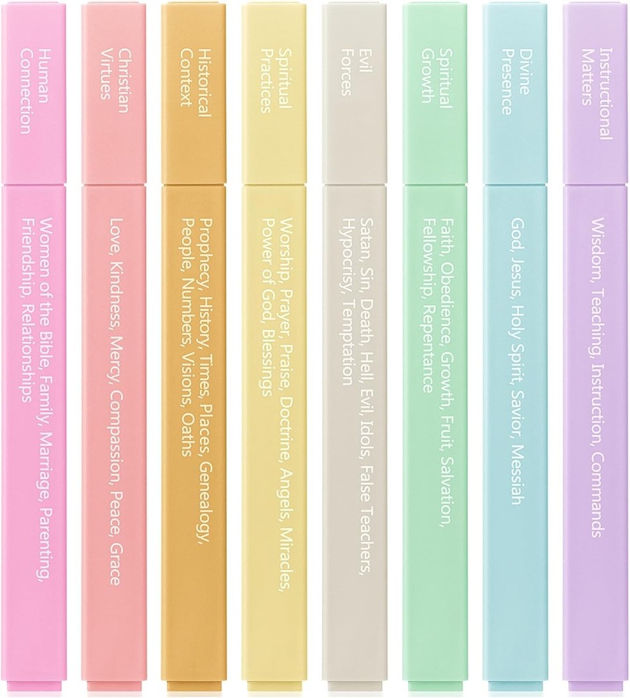 Mr. Pen- Bible Highlighters with Color-Coding Engraved themes