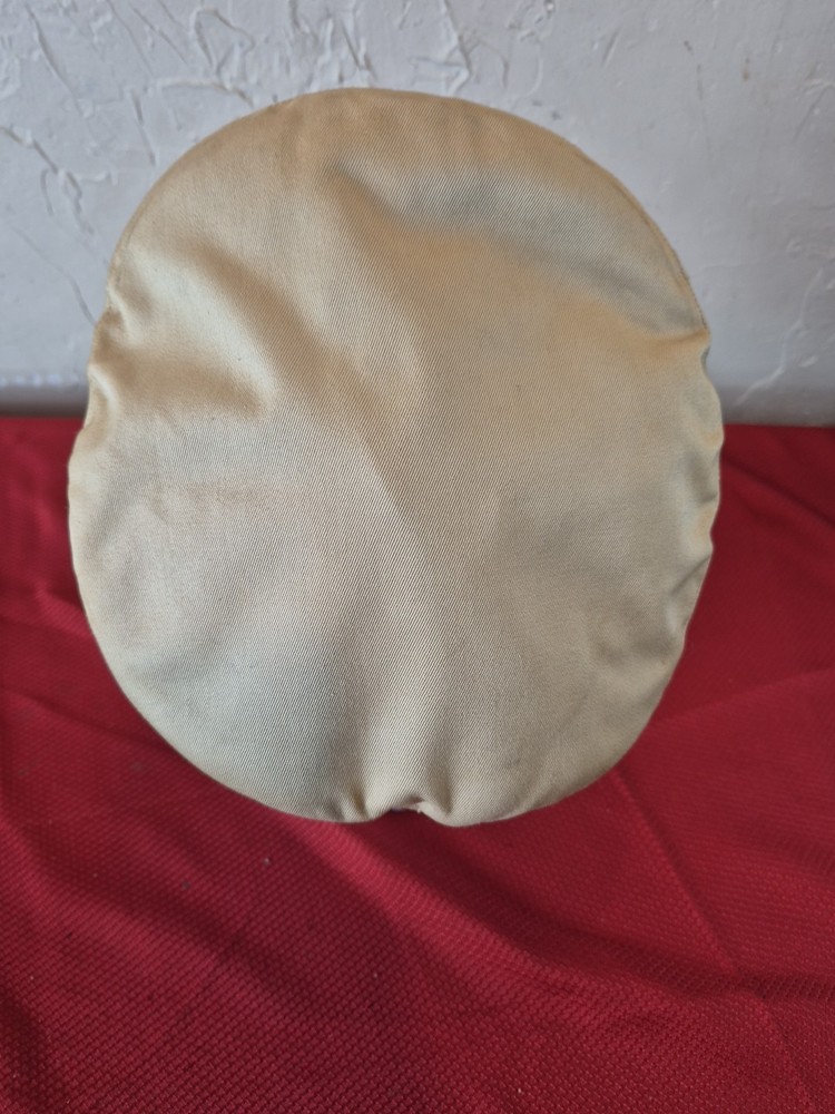 Named WWII US Enlisted Crusher Visor Cap Tan Khaki