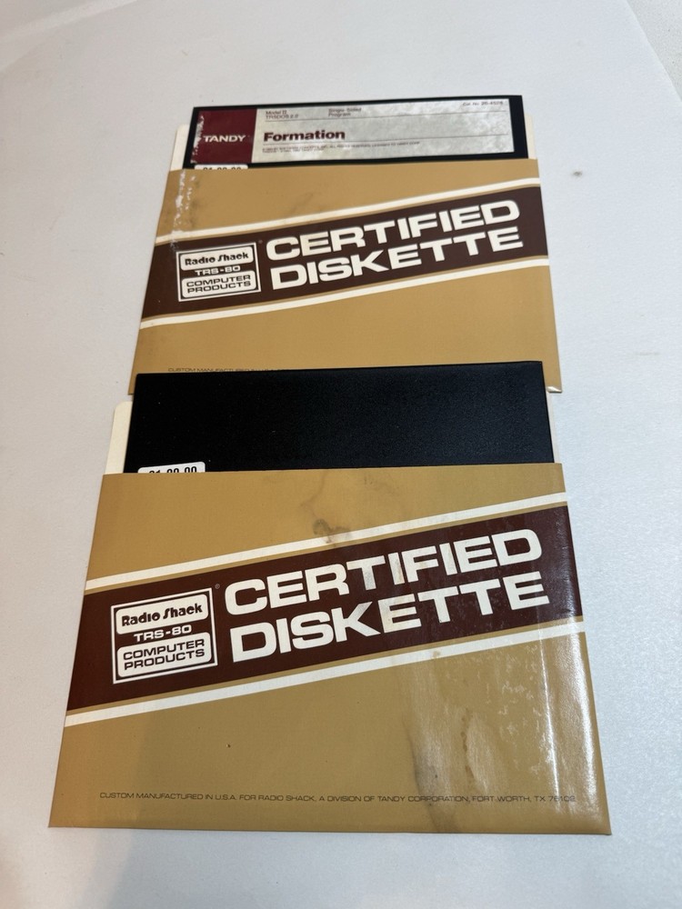 tandy radio shack formation software floppy disk