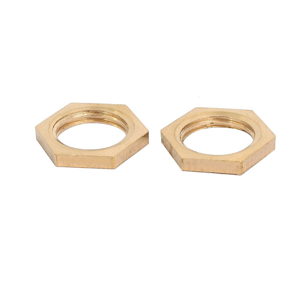 15 Pcs 1/4BSP Female Thread Brass Hex Nut Pipe Fitting Locknut
