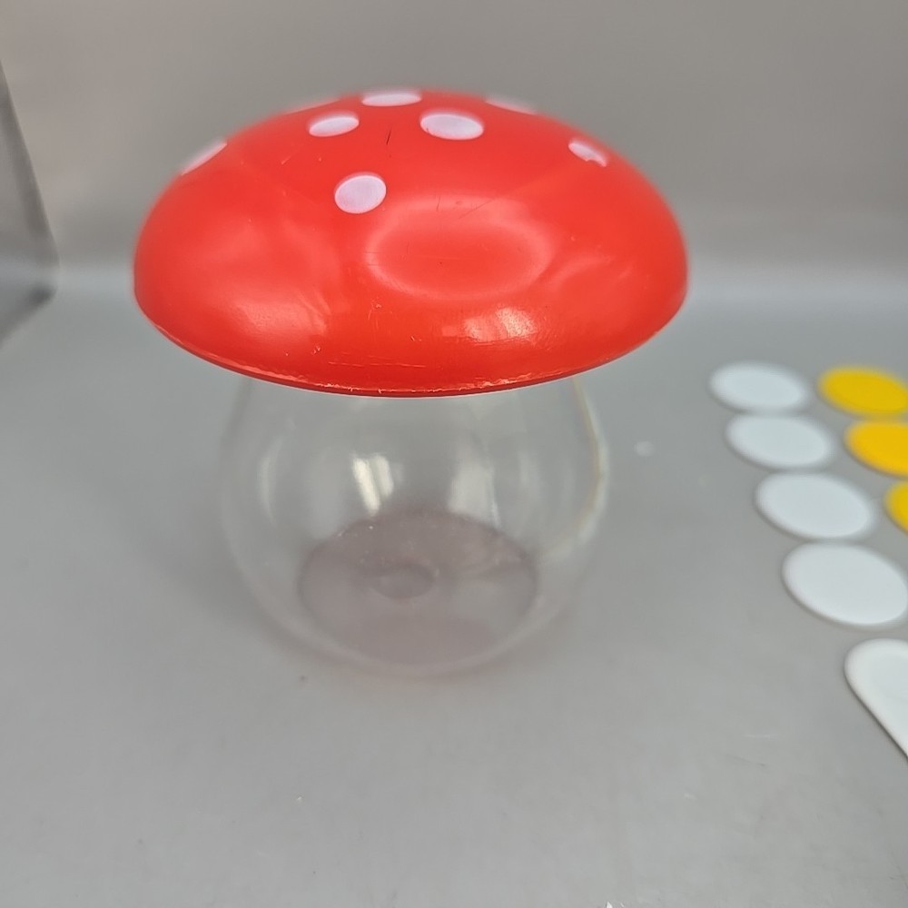 Vintage Flea-Jump Game COMPLETE With Mushroom Container, Game Pieces, Rules