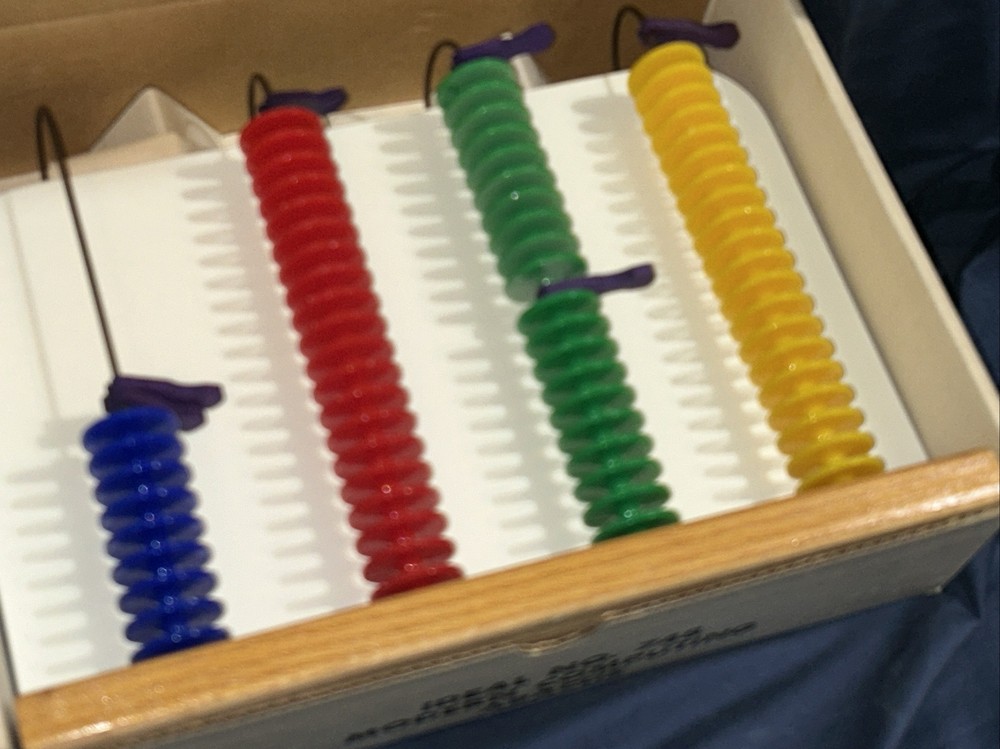1954 IDEAL #748 MODERN COMPUTING ABACUS ORIGINAL BOX PAPERWORK