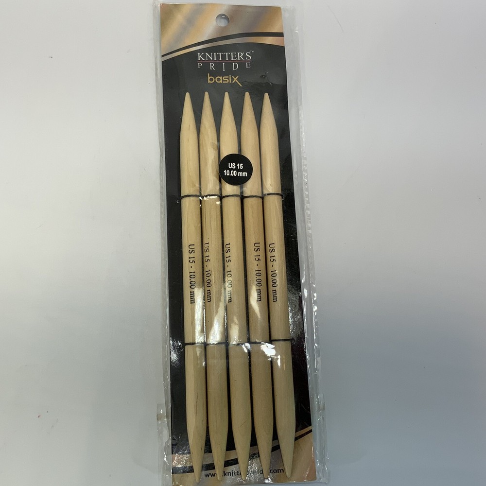 Knitter's Pride-Basix Double Pointed Needles 8"-Size 15/10mm -400103