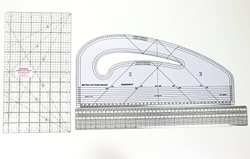 Isomars 12" Pattern Maker Quilting Ruler Curve Gridding Scale Sewing Tool
