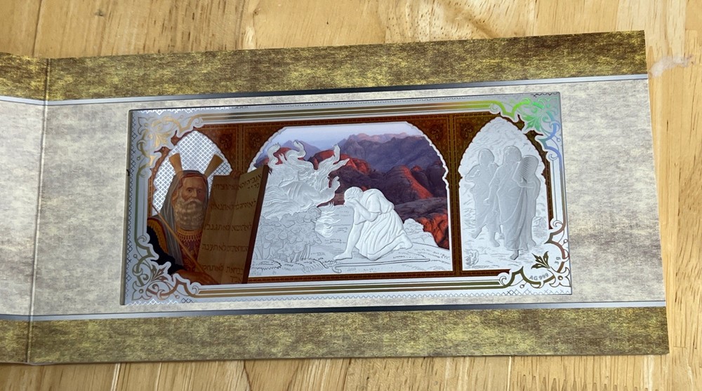 2021 Solomon Island 3g Silver Proof Dollar Then Commandments Biblical Note