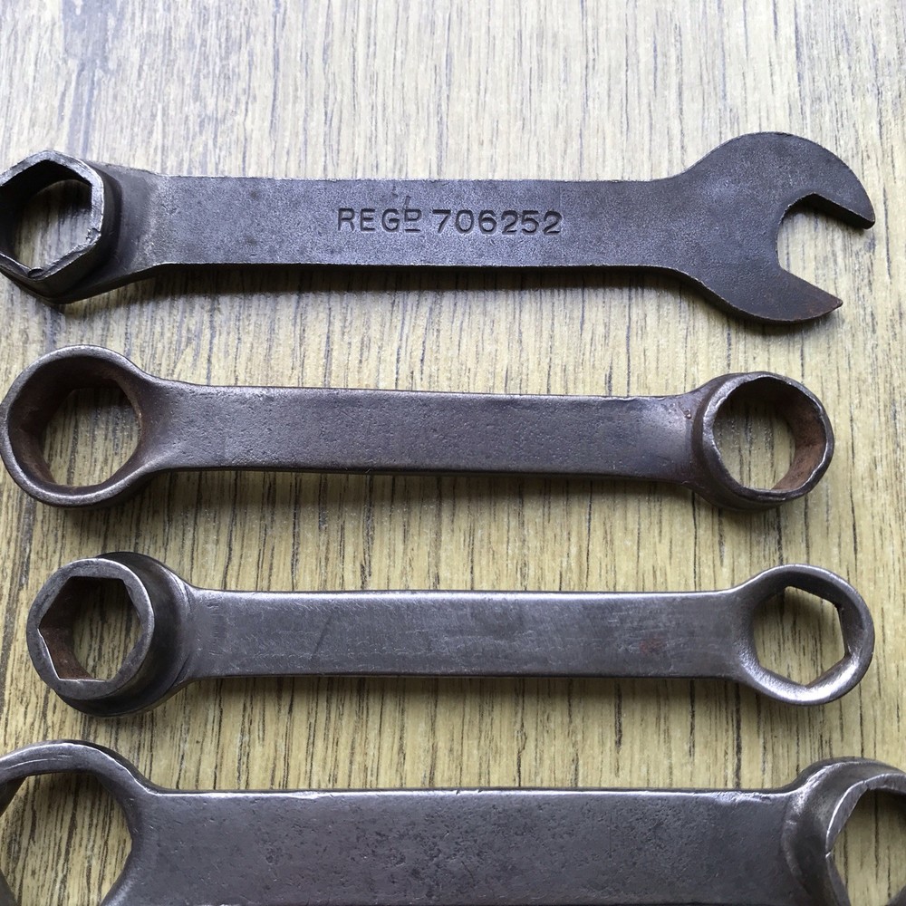 8 Vintage Classic Car, Motorcycle Tool Kit Spanner’s.