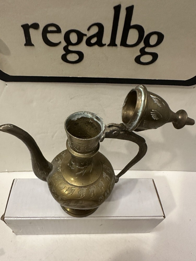 Vintage Solid Brass Lidded Ewer Lamp 1960 (T)...