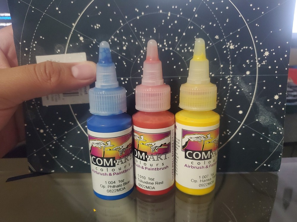3 Com-Art Opaque Airbrush Paints