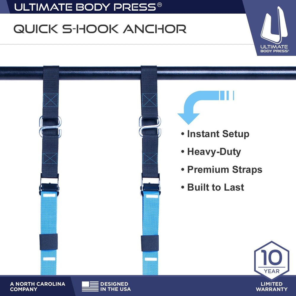 Build Strength Fast - XL Doorway Pull Up Bar with Strap System