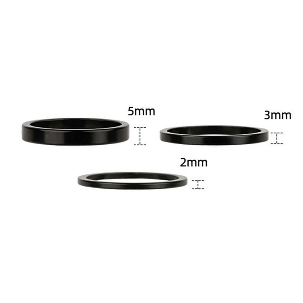 Stackable Design Aluminum Stem Riser Set 5 Height Options Anodized Silver Finish