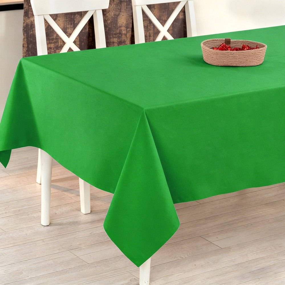 140x220cm Rectangle Tablecloth, Thickened Polyester Table Cloth Emerald Green