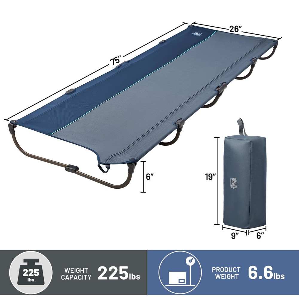 Lightweight Aluminum Camping Cot 20second Quick Setup Folding Cot With Zipper Cl