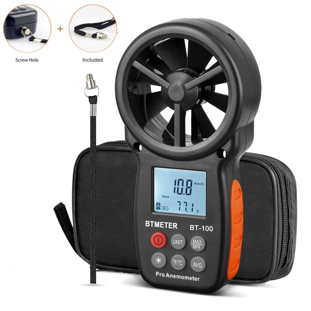 Anemometer Handheld Digital Wind Speed Meter 30m/s Wind Temperature Data Logger