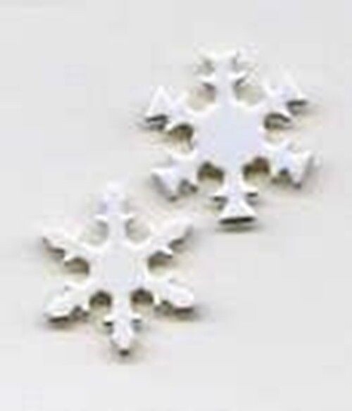 Snowflake Brads Assortment - White - Bulk 50ct