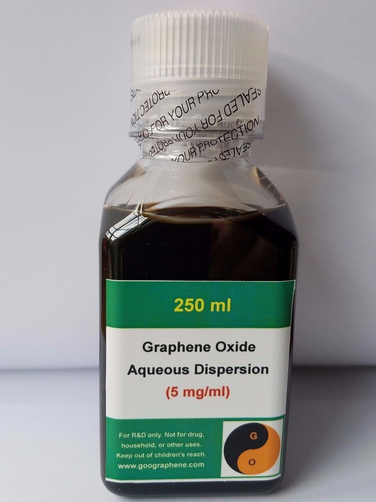 pH~6-7, 250 ml, 5mg/ml, Single-Layer Graphene Oxide Aqueous Dispersion