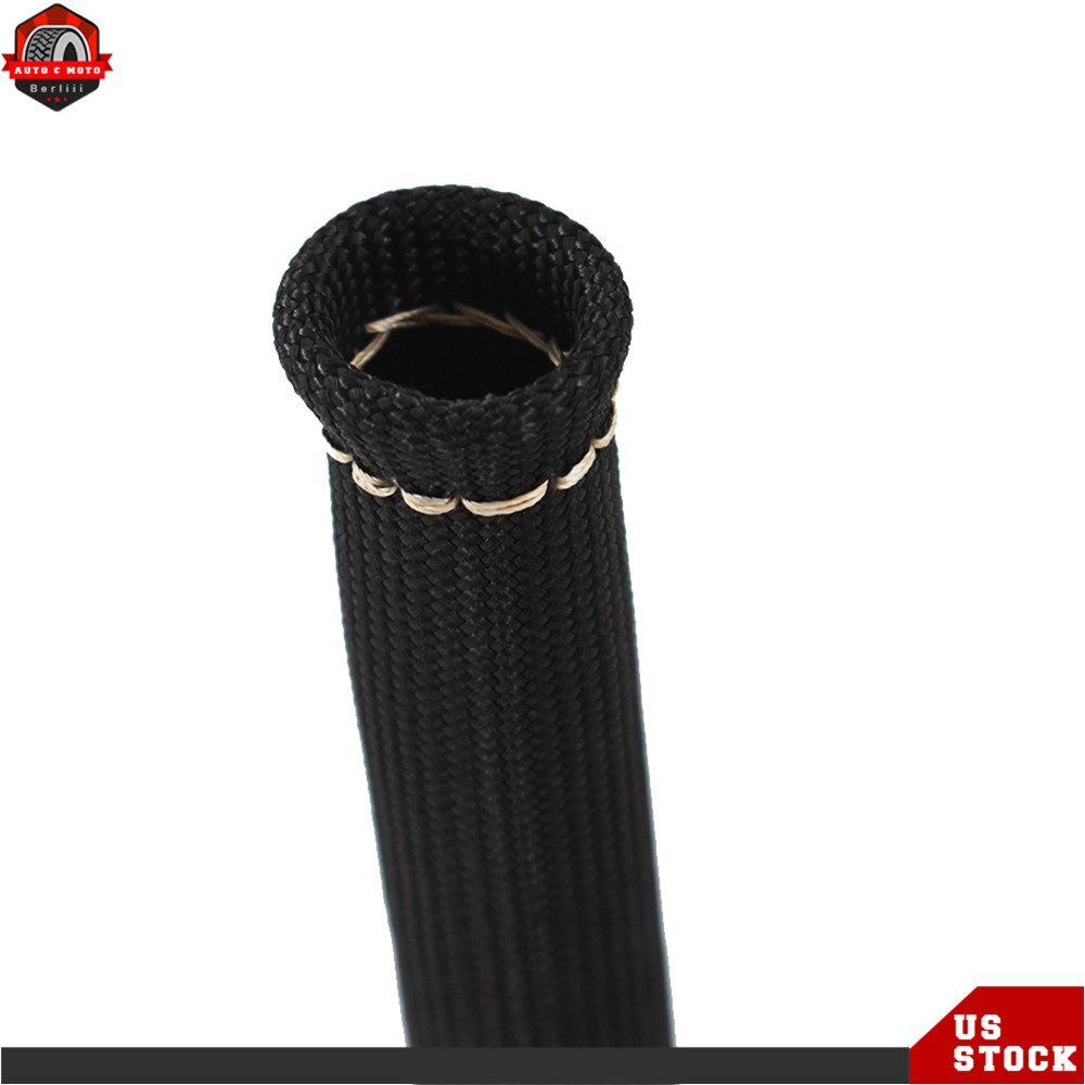 Black 1200° Spark Plug Wire Boot Heat Shield Protector Sleeve For SBC BBC 350