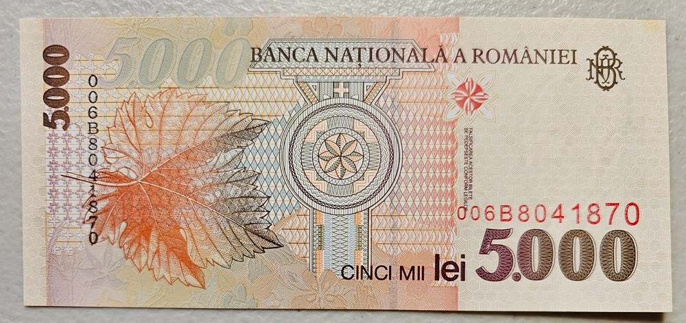 Romania 5000 Lei 1998 Unc