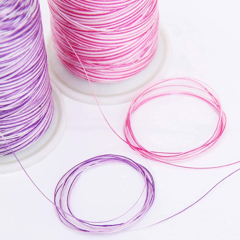 Threadart 100% Cotton Variegated Thread Sets | 6 Different Sets | 600M Cones