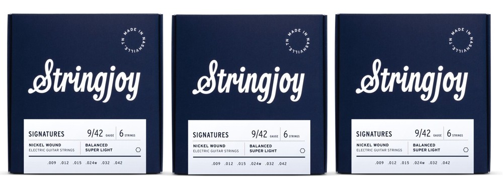 Stringjoy BAL9 Signature Balanced Electric Guitar String Set 9-42 9 (3-Pack)