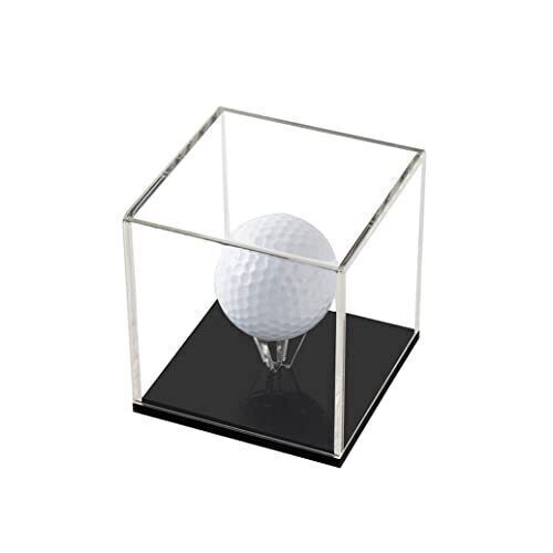 Golf Ball Display Stand Cube Holder Clear Acrylic Box Square Case Protected