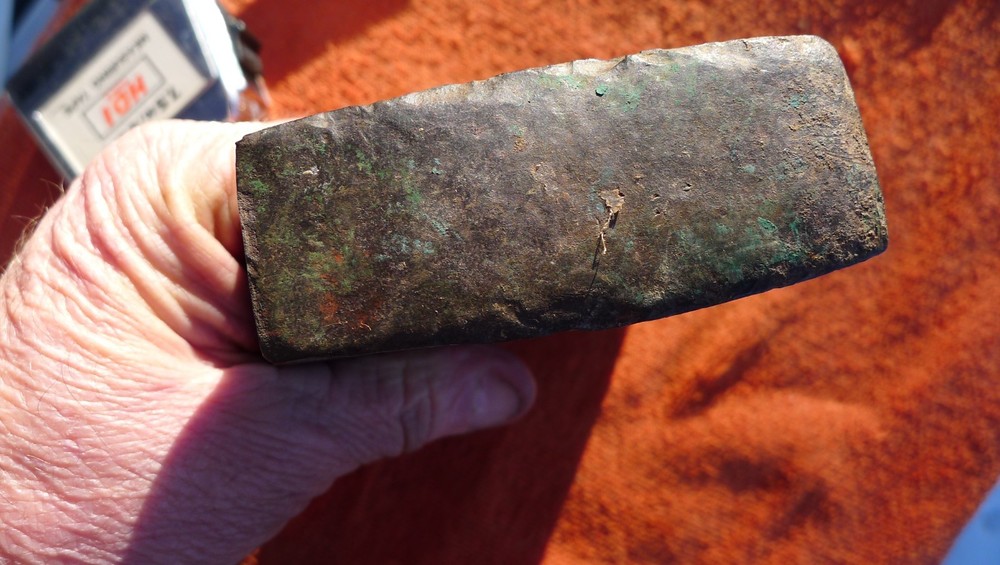 ANTIQUE PLUMB AXE HEAD, JERSEY PATTERN