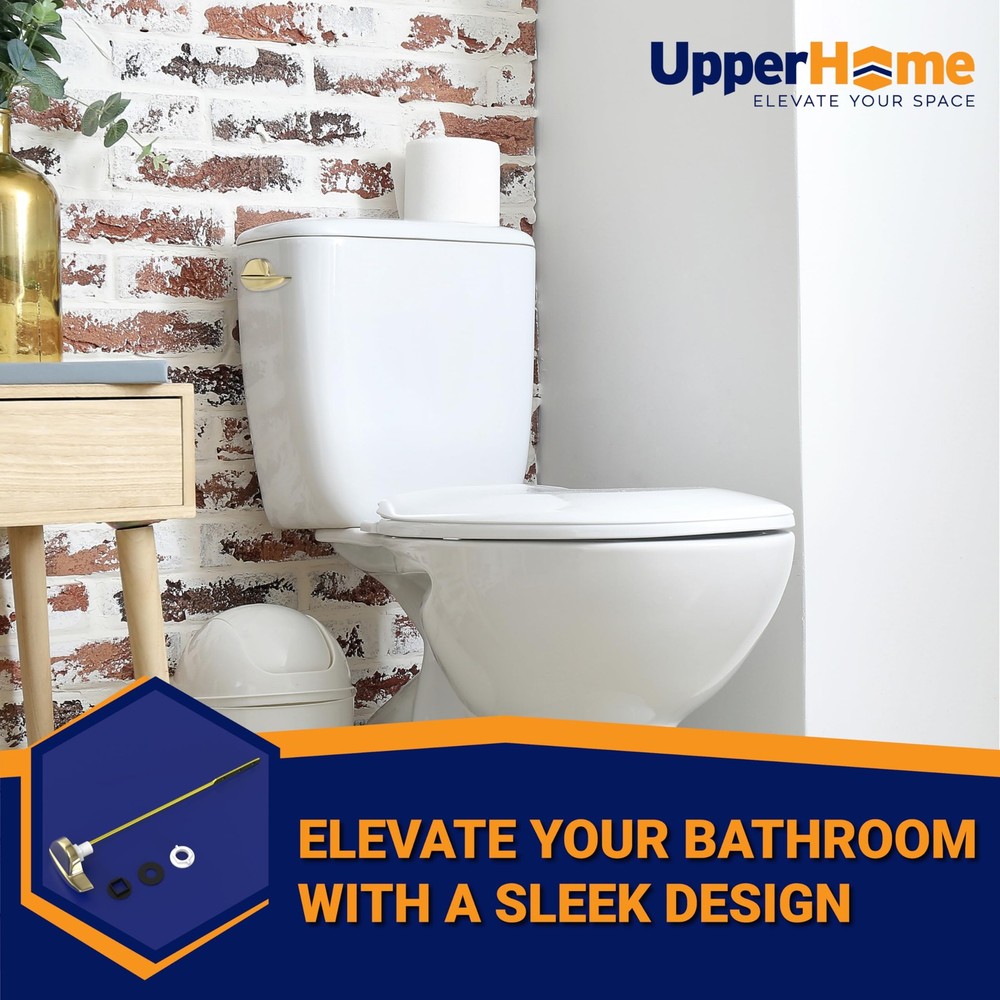 Polished brass side mount toilet handle
