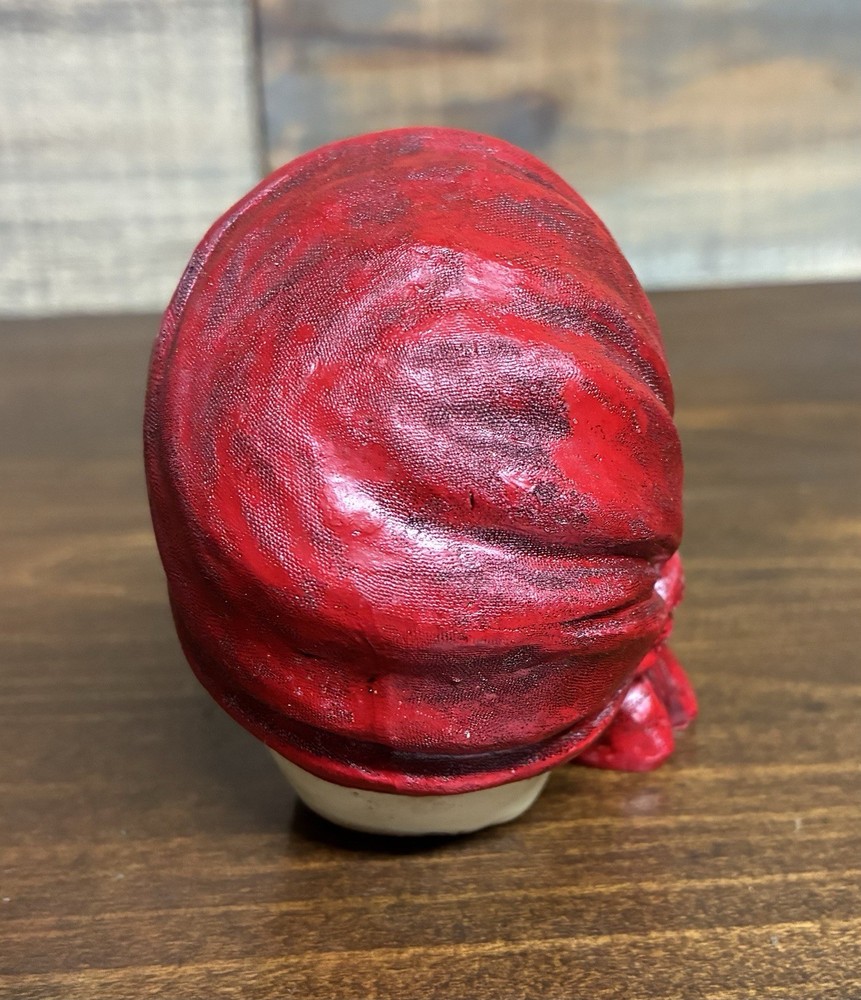 3" PIRATE SKULL WITH EARRING POLY RESIN