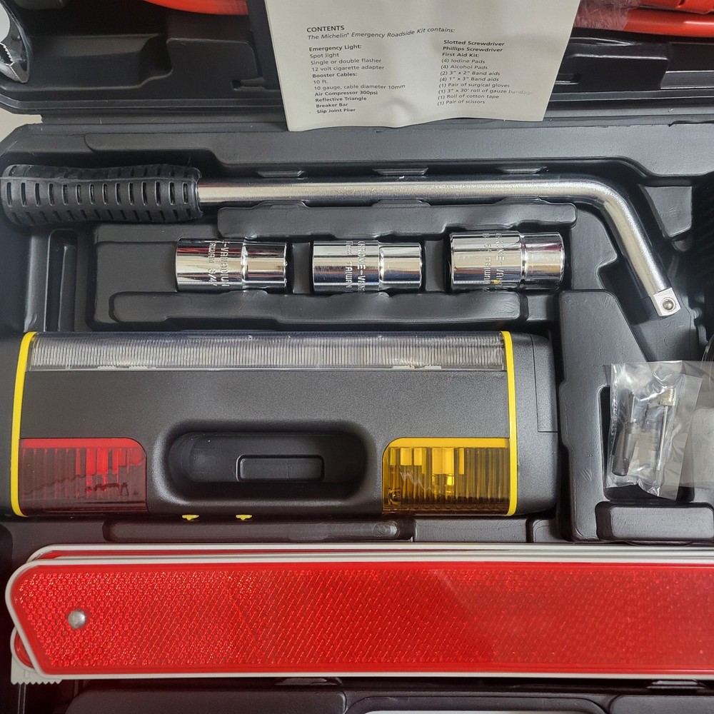 Michelin Vehicle Roadside Emergency Kit Never Used With Storage Case Complete