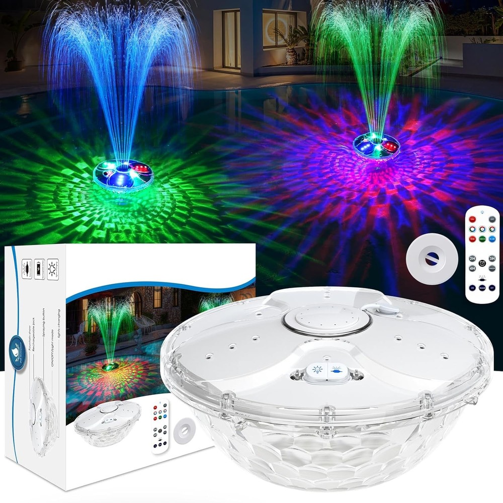Upgraded Pool Fountain with Remote