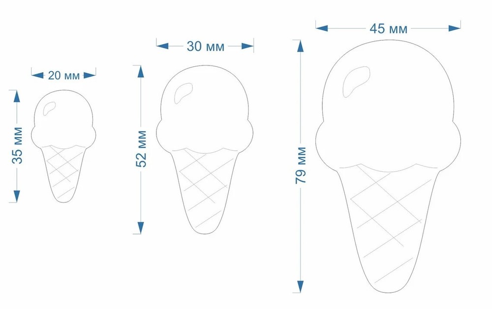 Ice cream, Summer Time collection Polymer Clay Cutter