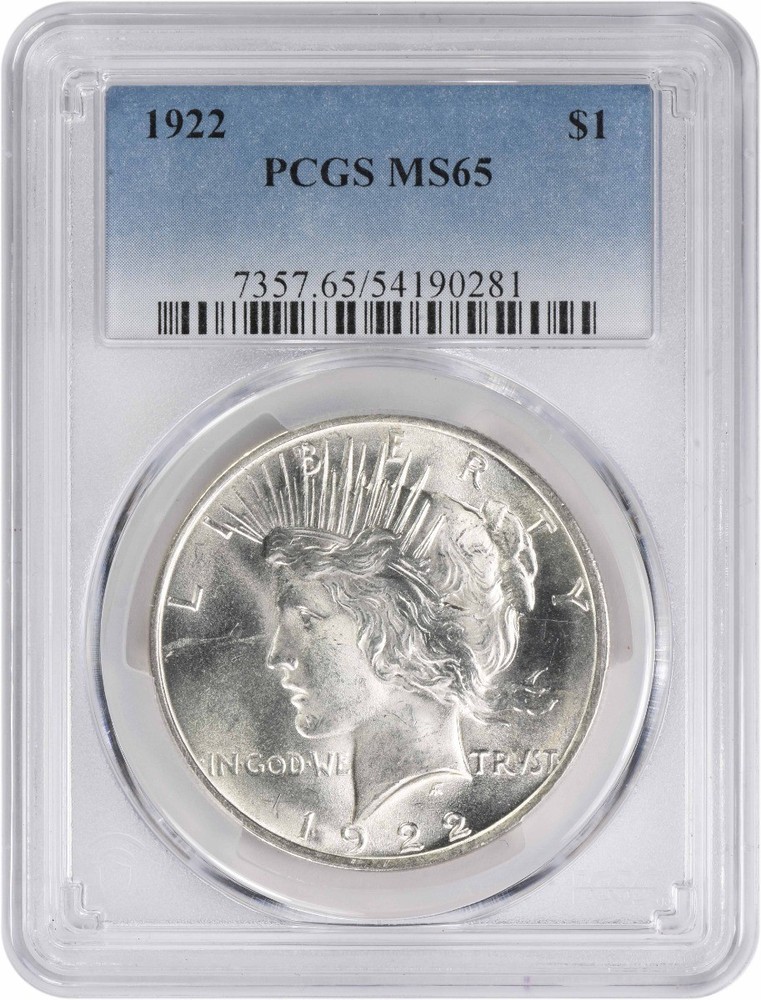 1922 Peace Silver Dollar MS65 PCGS