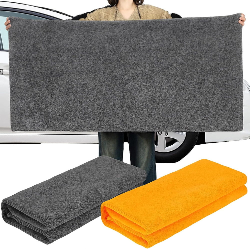 2 Pcs Microfiber Car Drying Towels Large Microfiber Cleaning Cloths for Car High