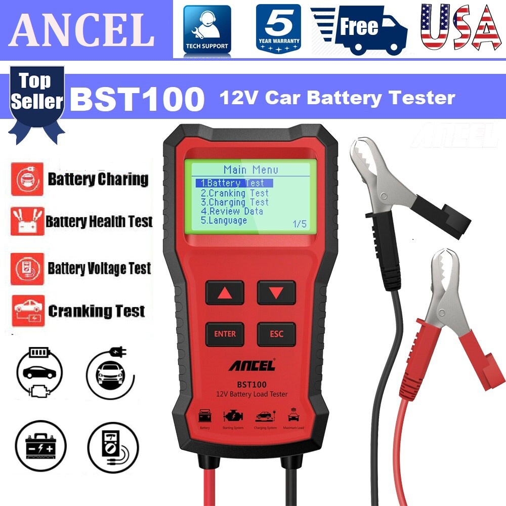 Ancel 12V Car Battery Tester Analyzer Cranking Charging Circut Diagnostic Tool