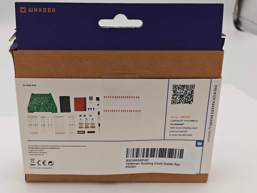 Velleman MK123 Rolling Clock Soldering Practice Kit (Assembly Required)