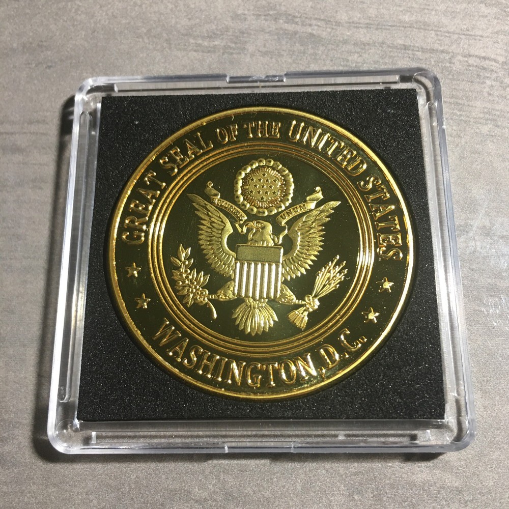 NEBRASKA State 1867 Seal Challenge Coin Colorized USA INCLUDES CASE!