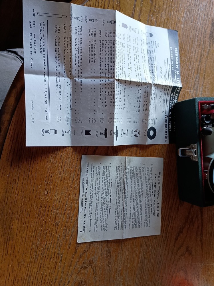 Herman H. Sticht Co. Uh Tachometer